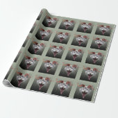 Krampus Cat Wrapping Paper Cadeaupapier (Uitgerold)