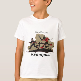 Krampus Chases Kind T-shirt