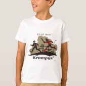 Krampus Chases-Kind T-shirt (Voorkant)