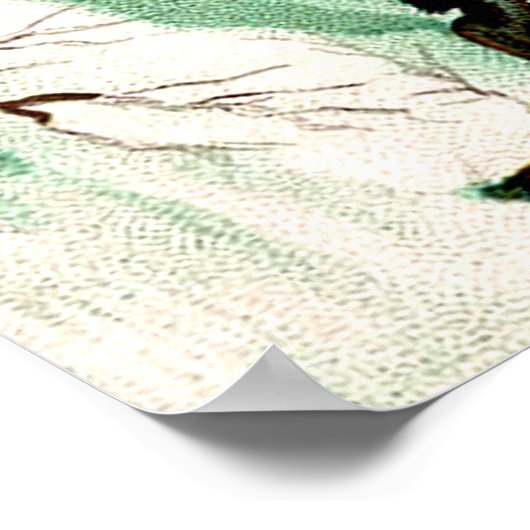 Krampus Chasing Bad Children Winter Snow Poster (Hoek)