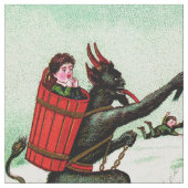 Krampus Chasing Bad Children Winter Snow Stof (Close Up)
