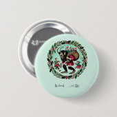 Krampus Christmas                                  Ronde Button 5,7 Cm (Voorkant /achterkant)