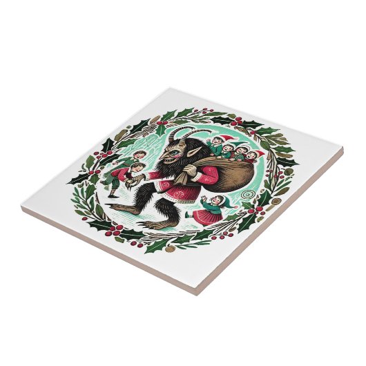 Krampus Christmas Tegeltje (Zijkant)