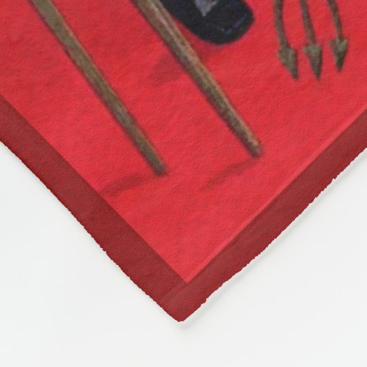 Krampus Collage Fleece Deken (Hoek)