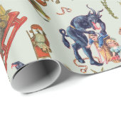 Krampus Collage Wrapping Paper Cadeaupapier (Rol Hoek)