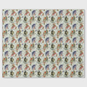 Krampus Collage Wrapping Paper Small Pattern Cadeaupapier (Vlak)