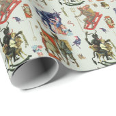 Krampus Collage Wrapping Paper Small Pattern Cadeaupapier (Rol Hoek)