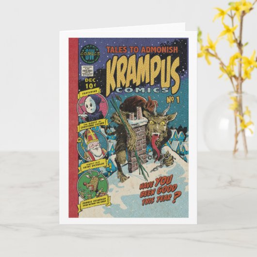 Krampus Comics Kaart (Gele Bloem)