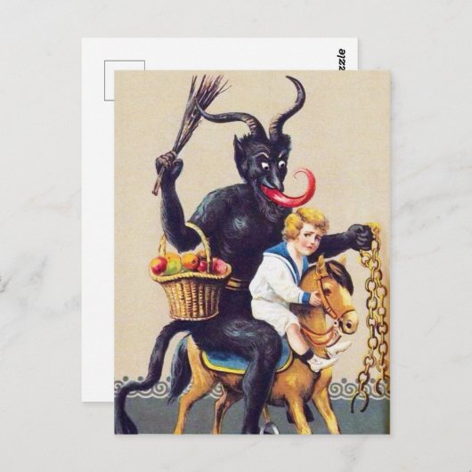 Krampus Creepy Briefkaart (Voorkant / Achterkant)