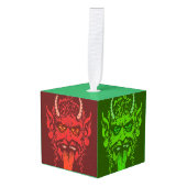 Krampus Cube Ornament (Voorkant hoekig)