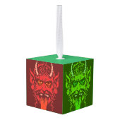 Krampus Cube Ornament (Achter hoekig)