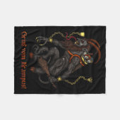 Krampus Dark Christmas Merry Krampus Holiday Horro Fleece Deken (Voorkant (Horizontaal))