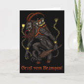 Krampus Dark Christmas Merry Krampus Holiday Horro Kaart (Voorkant)