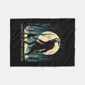 Krampus Dark Winter Vakantie Wandelen in een Winte Fleece Deken (Voorkant (Horizontaal))