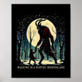 Krampus Dark Winter Vakantie Wandelen in een Winte Poster (Voorkant)