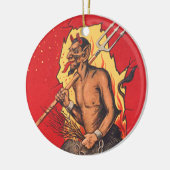 Krampus Demon Devil Pitchfork Switch Keramisch Ornament (Links)