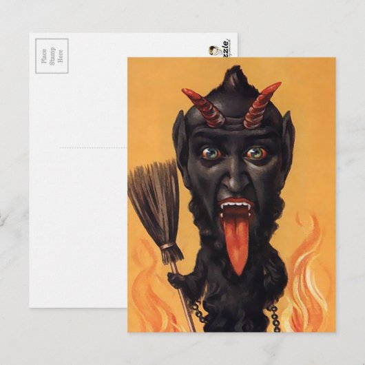  Krampus Devil Briefkaart (Voorkant / Achterkant)