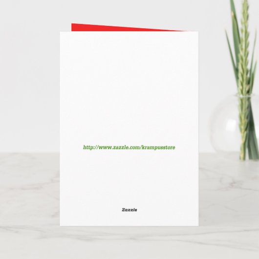 Krampus die de Sneeuw van Kinderen straffen Feestdagen Kaart (Achterkant)