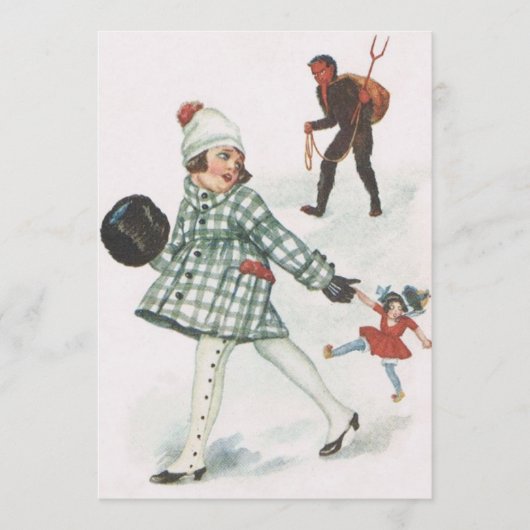 Krampus die een klein meisje achtervolgt met Doll (Voorkant)