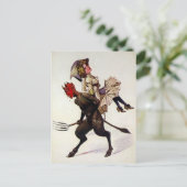  Krampus die een vrouw vervoert Briefkaart (Staand voorkant)
