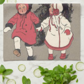 Krampus die kinderen achterna zit Switch Theedoek (Gevouwen)