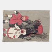 Krampus die kinderen achterna zit Switch Theedoek (Horizontaal)