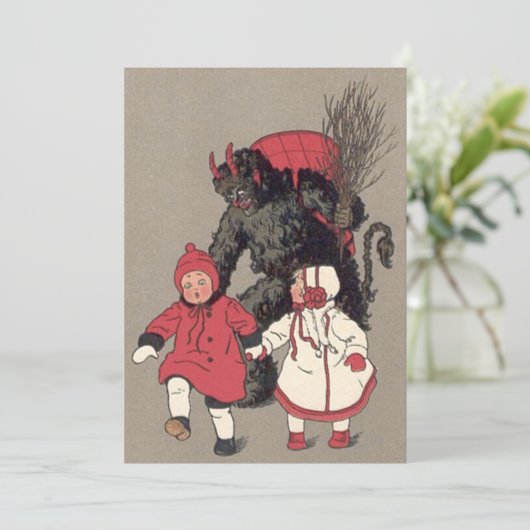 Krampus die Kinderen achtervolgt (Staand voorkant)
