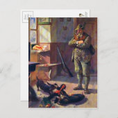  Krampus Doll met honden Briefkaart (Voorkant / Achterkant)