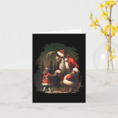 Krampus Donkere Kerst Vrolijk Krampus Vakantie Hor Kaart (Gele Bloem)