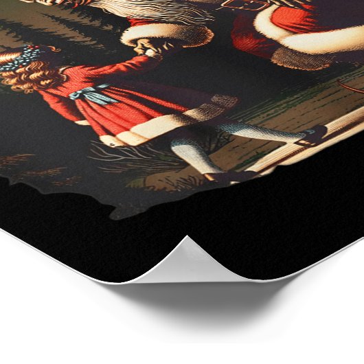 Krampus Donkere Kerst Vrolijk Krampus Vakantie Hor Poster (Hoek)