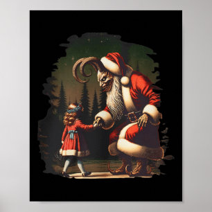 Krampus Donkere Kerst Vrolijk Krampus Vakantie Hor Poster