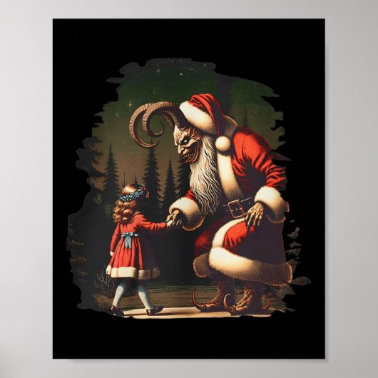 Krampus Donkere Kerst Vrolijk Krampus Vakantie Hor Poster (Voorkant)