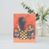 Krampus Doos-van-de-duivel Briefkaart (Staand voorkant)
