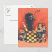 Krampus Doos-van-de-duivel Briefkaart (Voorkant / Achterkant)