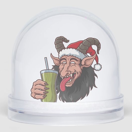 Krampus Drink groene Matcha kerst Spooky Sneeuwbol (Voorkant)