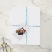 Krampus Drinkt Groene Matcha Kerstmis Spooky  Cadeaulabel (Met Touw)
