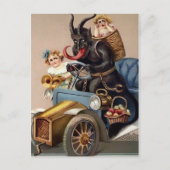  Krampus Driving Briefkaart (Voorkant)