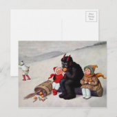 Krampus Eating Briefkaart (Voorkant / Achterkant)