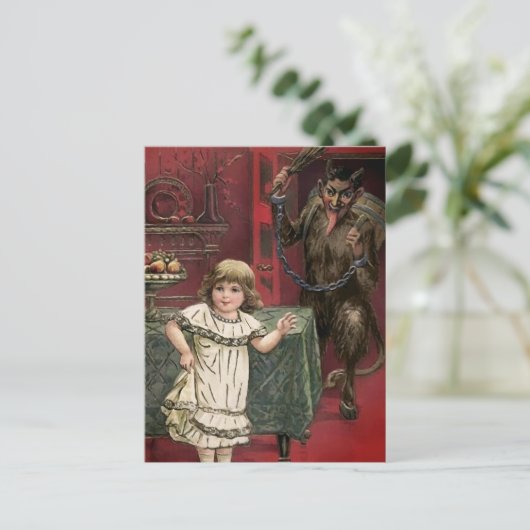 Krampus en Briefkaart (Staand voorkant)
