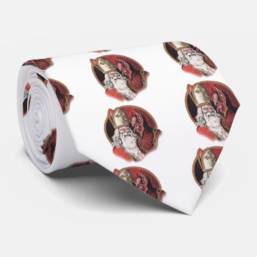 Krampus en Kerstmis Stropdas (Opgerold)