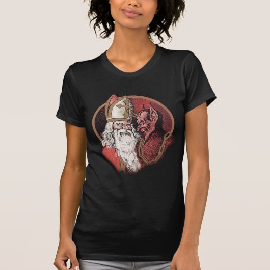 Krampus en Kerstmis T-shirt (Voorkant)
