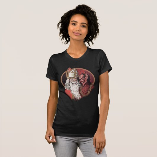 Krampus en Kerstmis T-shirt (Voorkant volledig)