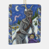 KRAMPUS EN KINDEREN DIE NAUWKEURIG ZIJN, SCHADELIJ KERAMISCH ORNAMENT (Rechts)