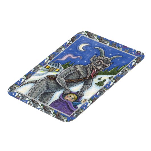 KRAMPUS EN KINDEREN DIE NAUWKEURIG ZIJN, SCHADELIJ MAGNEET (Linkerzijde)