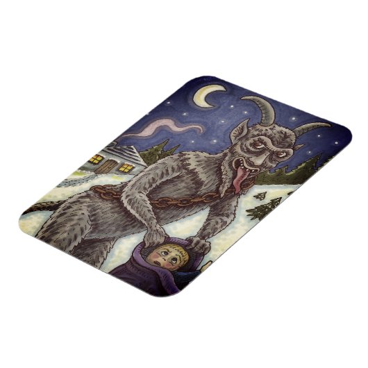 KRAMPUS EN KINDEREN DIE NAUWKEURIG ZIJN, SCHADELIJ MAGNEET (Linkerzijde)