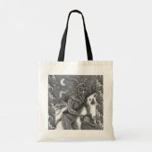 KRAMPUS EN KINDEREN DIE NAUWKEURIG ZIJN, SCHADELIJ TOTE BAG (Achterkant)