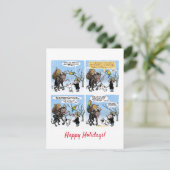 Krampus en Mose-kaart Feestdagenkaart (Staand voorkant)