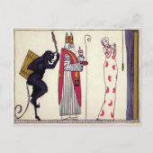 Krampus en Santa Briefkaart (Voorkant)