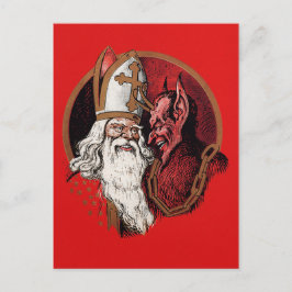  Krampus en Santa Briefkaart