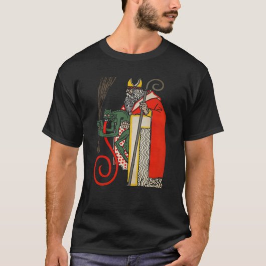 Krampus en Santa T-shirt (Voorkant)